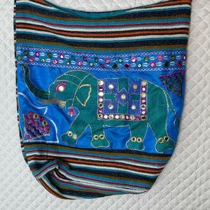 Brand New w/tags, Cheery Indian elephant bag w/long strap